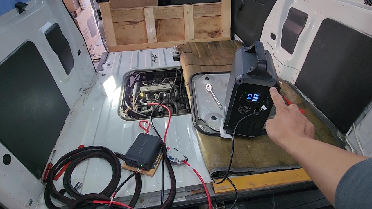 BLUETTI Charger 1、25年前の軽にオルタネーター直結したら動いた^^!