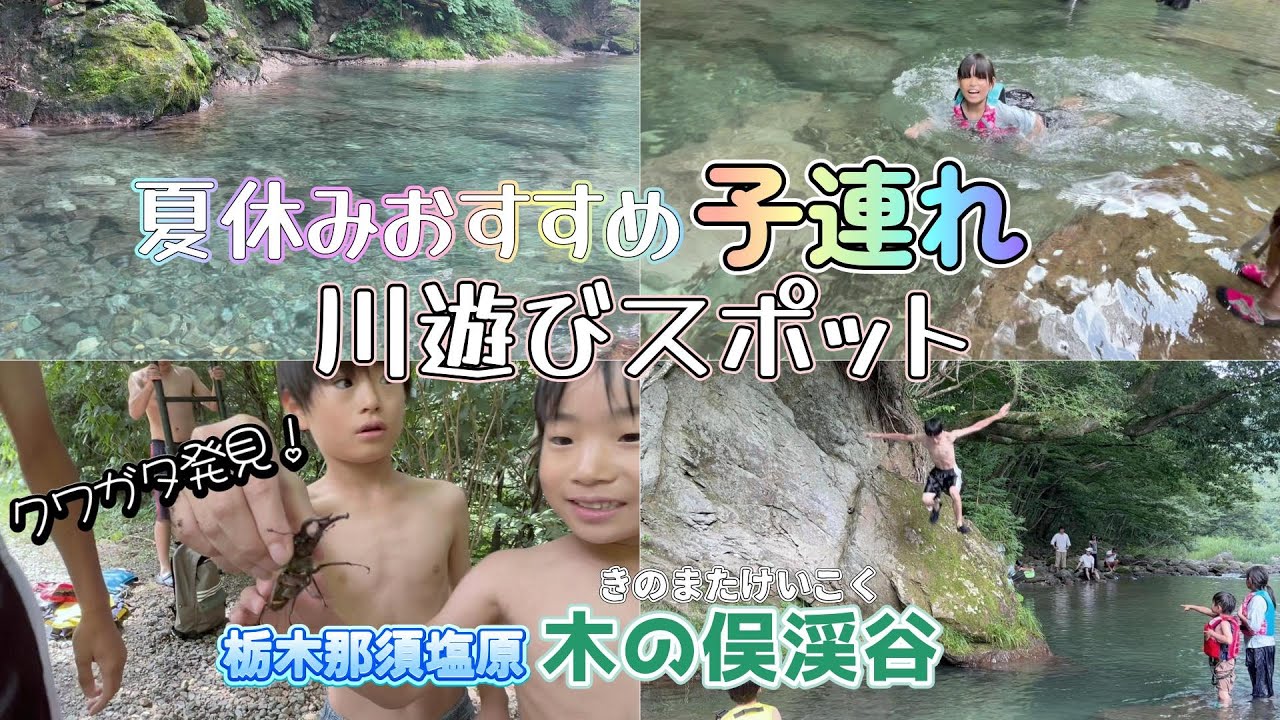 【子連れお出かけ】夏休みおすすめ川遊びスポット l 木の俣渓谷で遊んだよ l 栃木那須塩原 l ミヤマクワガタも発見！