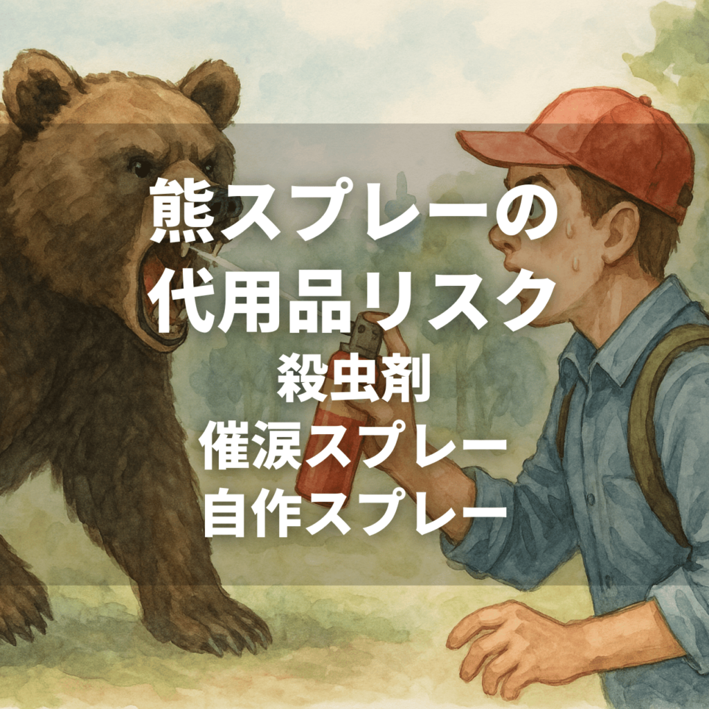 【2025年】近年の熊による人身被害事例(市街地・登山・山菜取り)(2021–2025) 26 熊スプレーの代用品(殺虫剤/催涙スプレー)と自作スプレーは高リスク!