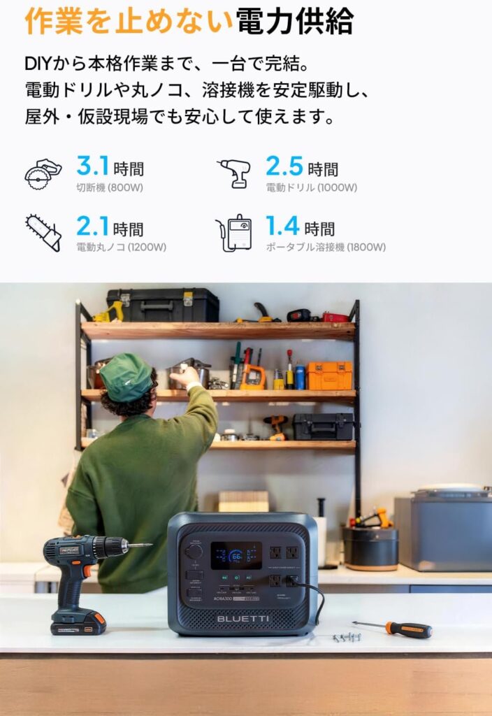 bluetti aura 300 6 【大容量でコンパクト】BLUETTI AORA 300の実力は？特徴・注意点・競合比較・セール情報・海外情報を徹底解説レビュー｜ポタ電
