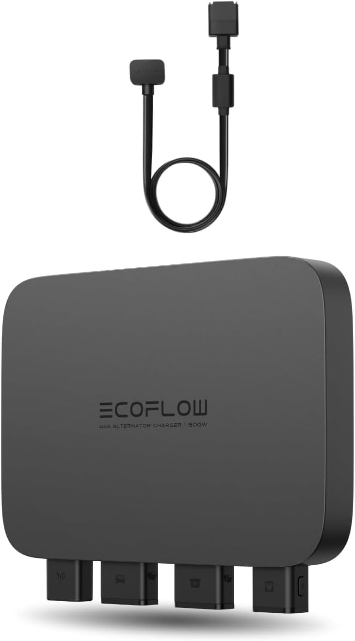 【走行充電器】EcoFlow 500W Alternator Charger(500W)の実力は？強みと注意点｜競合比較・セール情報・海外情報を徹底解説レビュー｜ポータブル電源のオルタネーターチャージャー