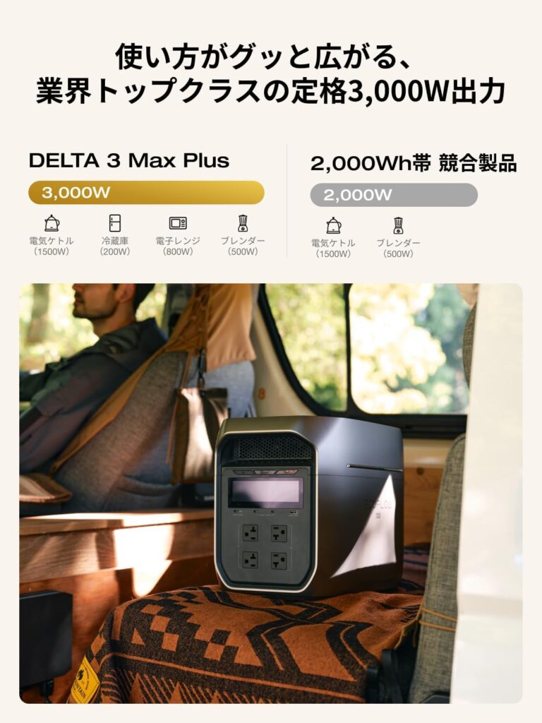 【EcoFlow DELTA 3 Max Plus(2048Wh)の実力は？】強みと注意点｜競合比較・セール情報・海外情報を徹底解説レビュー｜ポータブル電源