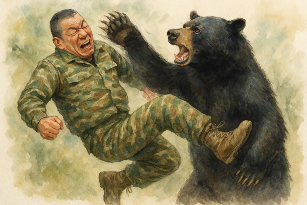 fujiwara vs kuma 1 藤原喜明vs本物の熊の衝撃映像｜今ではあり得ない“伝説のテレビ企画”