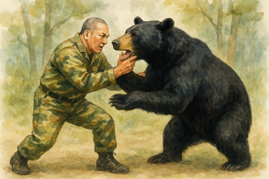 fujiwara vs kuma1 藤原喜明vs本物の熊の衝撃映像｜今ではあり得ない“伝説のテレビ企画”