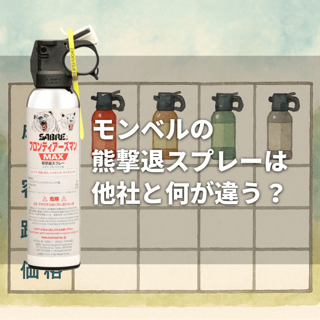 montbell bear spray difference トップページ