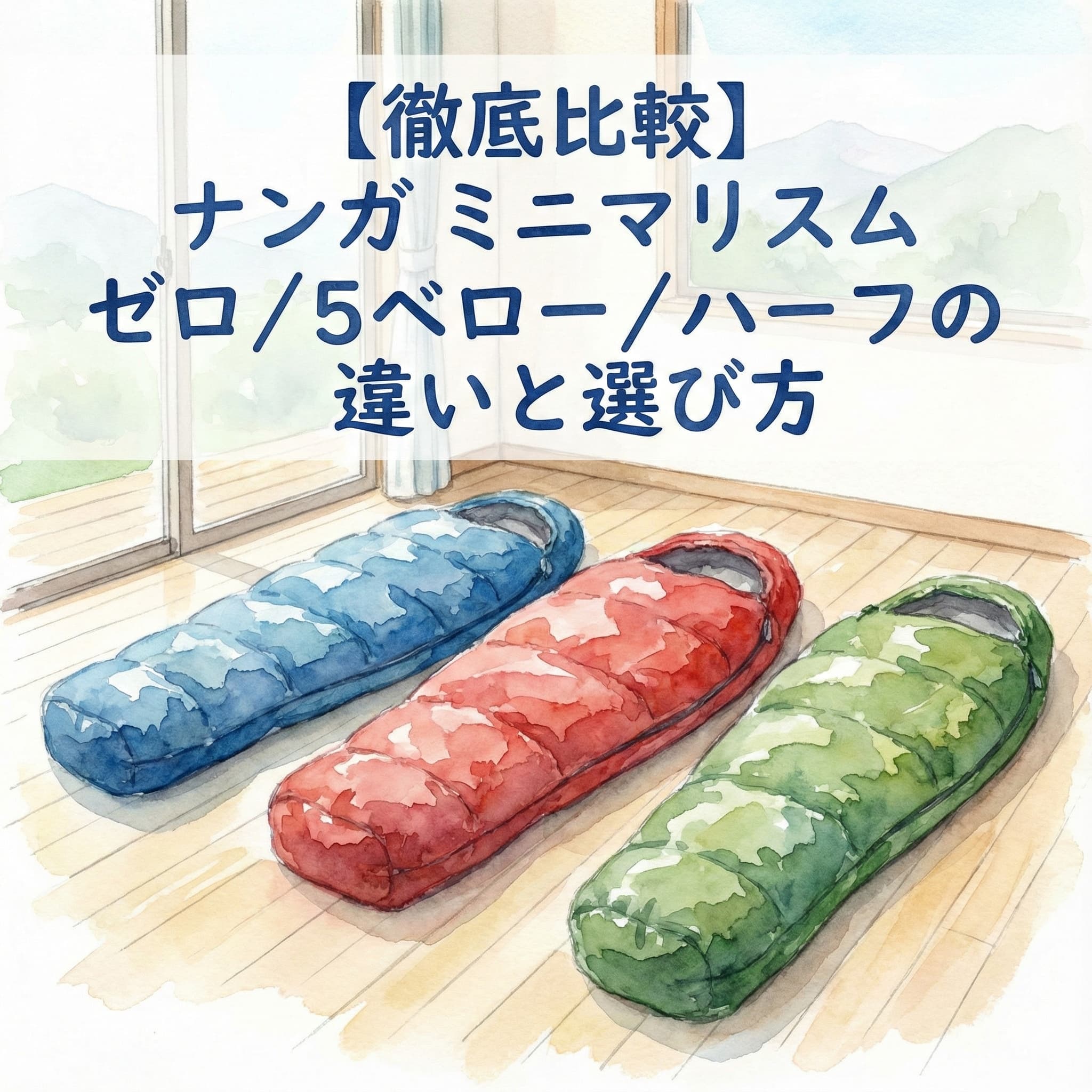 【徹底比較】ナンガ ミニマリスム ゼロ/5ベロー/ハーフの違いと選び方