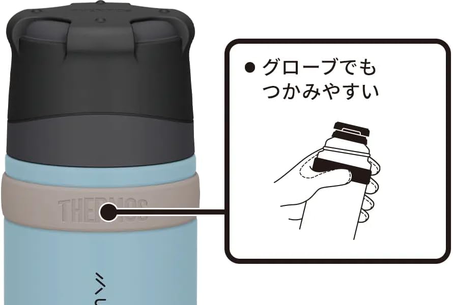 【購入レビュー】サーモス 山専ボトル900のメリット・デメリット|使用体験談 20 グローブをはめたままでも操作できるため、冬山や早春の稜線歩きで特に重宝します。